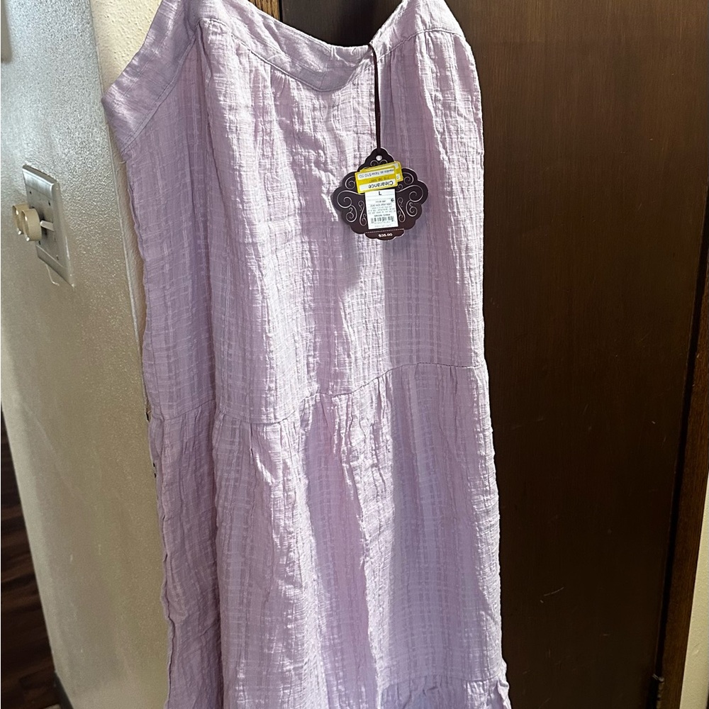 Knox Rose Lavender Textured Tiered Maxi Dress